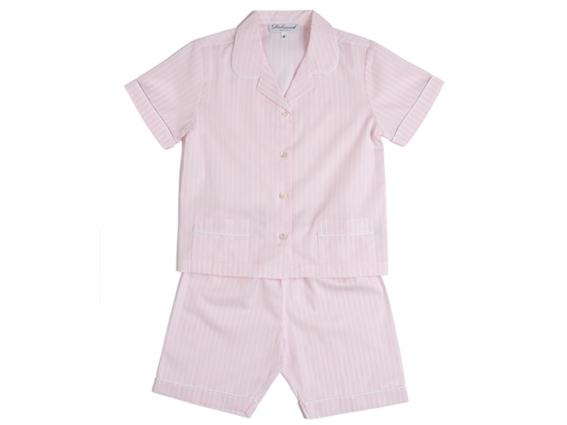 Siebaneck, i pigiami artigianali italiani: - Bimba - mod. 1 rigato rosa