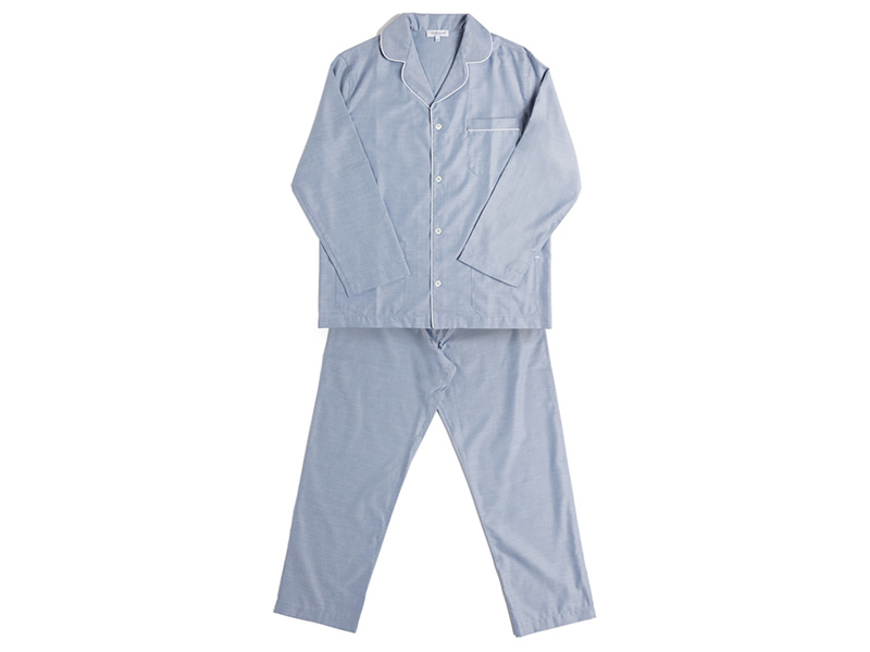 Siebaneck, i pigiami artigianali italiani: - Uomo - mod. 1 grigio profilo bianco 