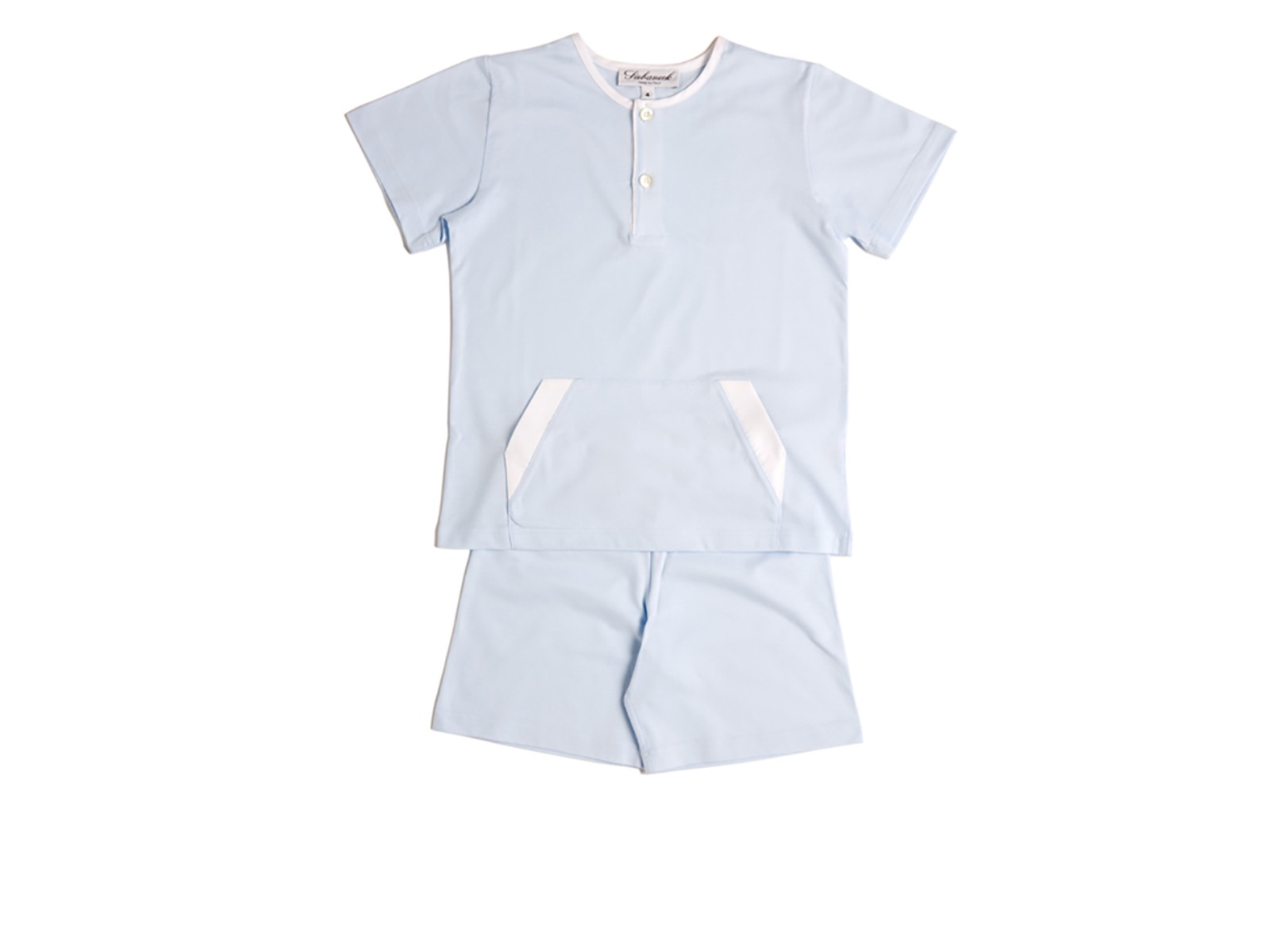 Siebaneck, i pigiami artigianali: - bambino - mod. 122 azzurro/bianco