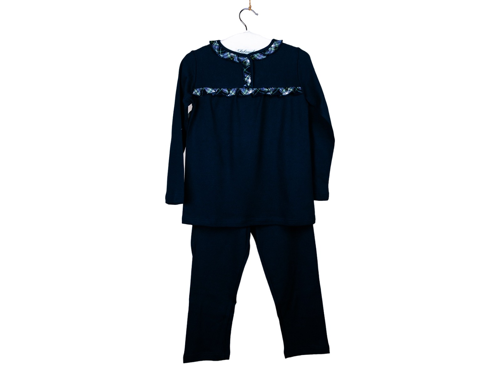 Siebaneck, i pigiami artigianali italiani: - bambina - mod. 101 Bimba blu