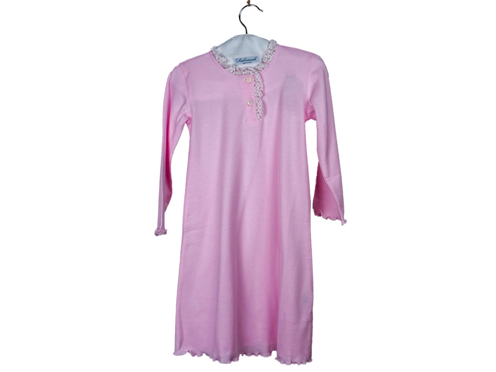 Siebaneck, i pigiami artigianali italiani: - bambina - mod.7 Bis rosa accesso